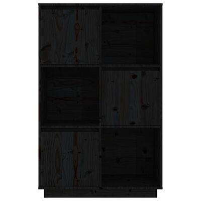 vidaXL Komoda černá 74 x 35 x 117 cm masivní borové dřevo