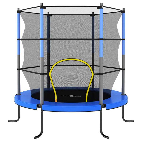 vidaXL Trampol&iacute;na s bezpečnostn&iacute; s&iacute;t&iacute; kulat&aacute; 140 x 160 cm modr&aacute;