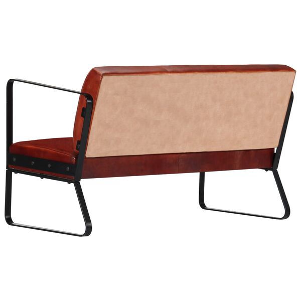 vidaXL 2m&iacute;stn&aacute; pohovka hněd&aacute; prav&aacute; kůže