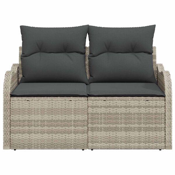vidaXL Zahradn&iacute; sofa Světle &scaron;ed&aacute; 121 x 62 x 69 cm polyratan