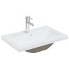 vidaXL Z&aacute;pustn&eacute; umyvadlo s bateri&iacute; 61 x 39 x 18 cm keramick&eacute; b&iacute;l&eacute;