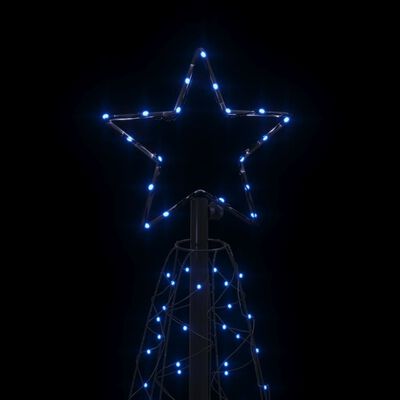 vidaXL Vánoční stromek kužel 200 modrých LED diod 70 x 180 cm