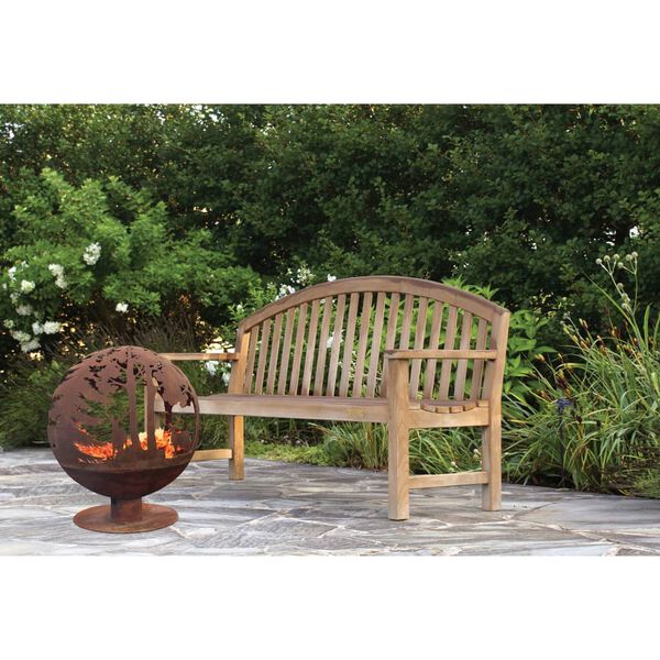 Esschert Design Ohni&scaron;tě vyřez&aacute;van&eacute; laserem 57,5x57,5x66 cm rezav&aacute; FF261