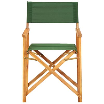 vidaXL Režisérská židle masivní akáciové dřevo zelená