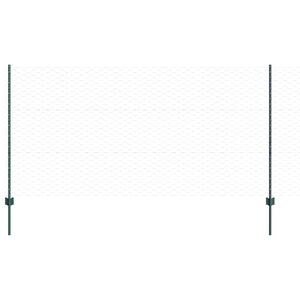 vidaXL Hexagon&aacute;ln&iacute; plot s podpěrou 50 x 1,2 m Ocel potažen&aacute; PVC Zelen&aacute;