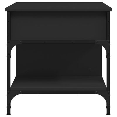 vidaXL Konferenční stolek černý 70 x 50 x 50 cm kompozitní dřevo a kov