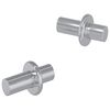 vidaXL Policejn&iacute; h&aacute;ček 2 pcs Stř&iacute;brn&aacute; 8,6 x 8,6 x 14,6 mm Ocel