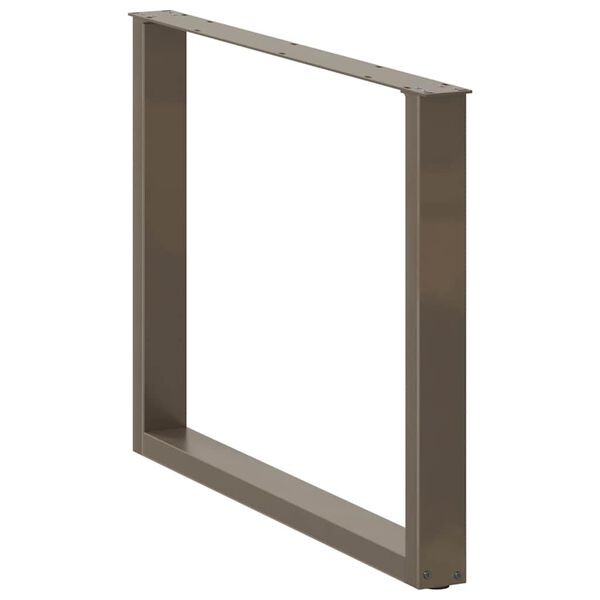 vidaXL Nohy k jídelnímu stolu ve tvaru U, 3 ks, přírodní ocel, 100 x (72-73) cm, ocel