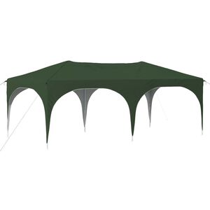 vidaXL P&aacute;rty stan s v&yacute;suvn&yacute;m st&aacute;nkem 575 x 288 x 245 cm Zelen&aacute;