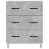 vidaXL Skř&iacute;ň highboard betonově &scaron;ed&aacute; 69,5x34x180 cm kompozitn&iacute; dřevo