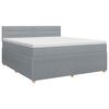 vidaXL Postel boxspring s matrac&iacute; Světle &scaron;ed&aacute; 140 x 190 cm Textil