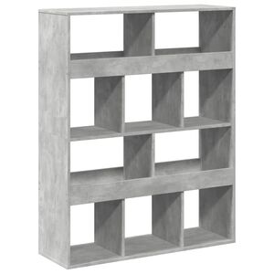 vidaXL Knihovna betonově &scaron;ed&aacute; 100 x 33 x 125,5 cm kompozitn&iacute; dřevo