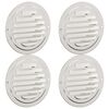 vidaXL Kryty vzduchov&yacute;ch ventil&aacute;torů 4 ks Stř&iacute;brn&aacute; 80 mm Nerezov&aacute; ocel