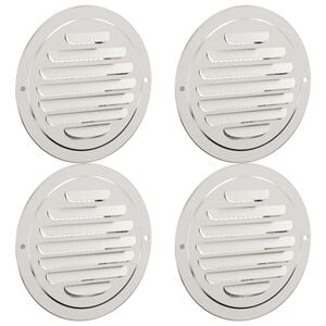 vidaXL Kryty vzduchov&yacute;ch ventil&aacute;torů 4 ks Stř&iacute;brn&aacute; 80 mm Nerezov&aacute; ocel