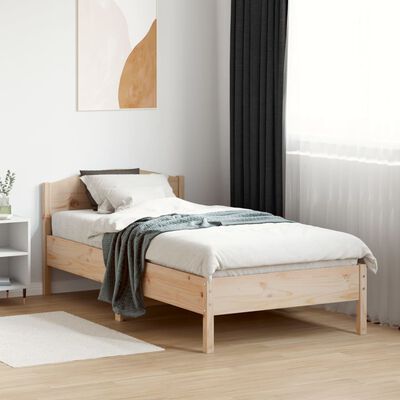 vidaXL Rám postele s čelem 75 x 190 cm masivní borovice