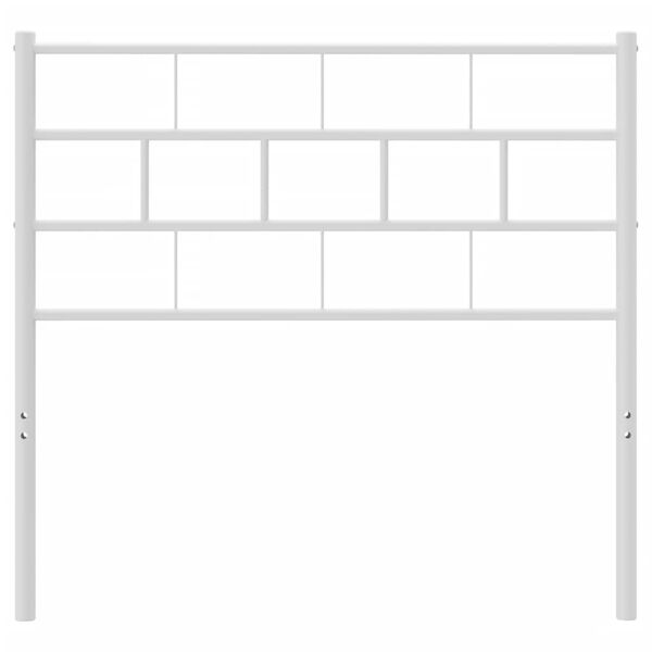 vidaXL Kovov&eacute; n&aacute;hradn&iacute; čelo postele b&iacute;l&eacute; 90 cm