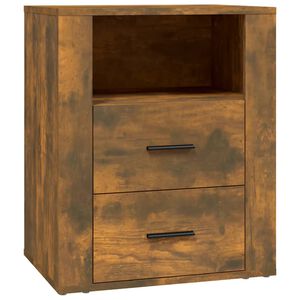 vidaXL Nočn&iacute; stolek kouřov&yacute; dub 50x36x60 cm kompozitn&iacute; dřevo