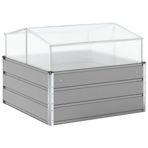 vidaXL Truhl&iacute;k Světle &scaron;ed&aacute; 100 x 100 x 77 cm Pozinkovan&aacute; ocel