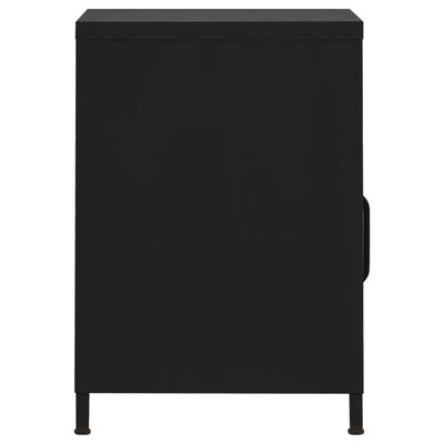 vidaXL Noční stolek černý 35 x 35 x 51 cm ocel