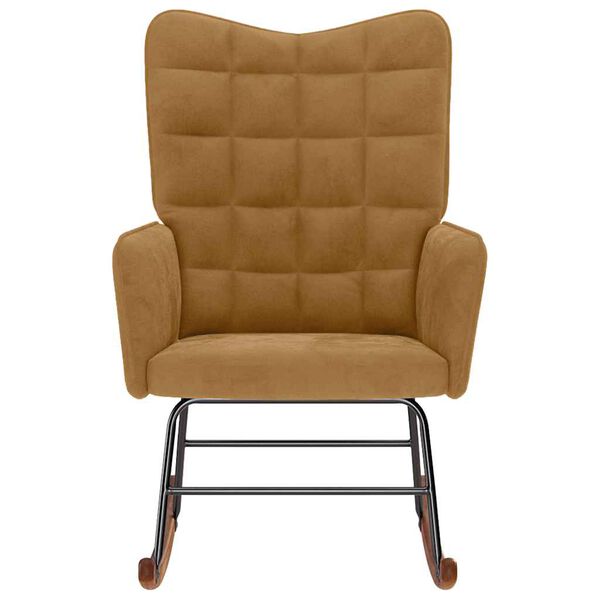 vidaXL Houpac&iacute; křeslo hněd&eacute; samet