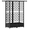 vidaXL Vyv&yacute;&scaron;en&yacute; z&aacute;hon s trel&aacute;ž&iacute; a střechou Čern&aacute; 124 x 40 x 121 cm PP