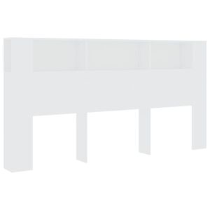 vidaXL Čelo postele s &uacute;ložn&yacute;m prostorem b&iacute;l&eacute; 200 x 18,5 x 104,5 cm
