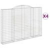 vidaXL Klenut&eacute; gabionov&eacute; ko&scaron;e 4 ks 300x30x200/220cm pozinkovan&eacute; železo