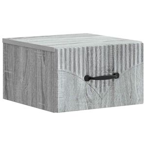 vidaXL N&aacute;stěnn&yacute; nočn&iacute; stolek se z&aacute;suvkou &Scaron;ed&aacute; sonoma 34,5 x 33 x 20 cm