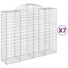 vidaXL Klenut&eacute; gabionov&eacute; ko&scaron;e 7 ks 200x50x160/180cm pozinkovan&eacute; železo
