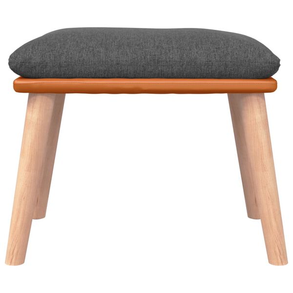 vidaXL Podnožka tmavě šedá 45x29,5x35 cm textil a umělá kůže