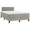 vidaXL Box spring postel s matrac&iacute; světle &scaron;ed&aacute; 120x190 cm samet