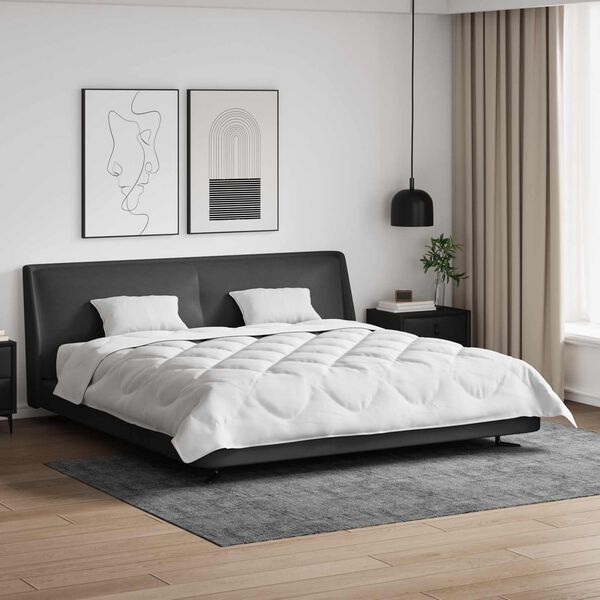 vidaXL Přikr&yacute;vka s pol&scaron;t&aacute;řem 3 pcs B&iacute;l&aacute; Mikrovl&aacute;kno