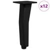 vidaXL Stoj&iacute;c&iacute; nohy 12 ks Čern&aacute; 40 x 40 x 100 mm Železo