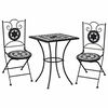vidaXL 3d&iacute;ln&yacute; mozaikov&yacute; bistro set keramick&yacute; černob&iacute;l&yacute;
