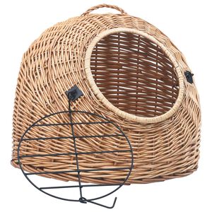 vidaXL Přepravka pro kočku 60 x 45 x 45 cm př&iacute;rodn&iacute; vrba