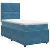 vidaXL Postel boxspring s matrac&iacute; s čelo Modr&aacute; 90 x 190 cm Samet