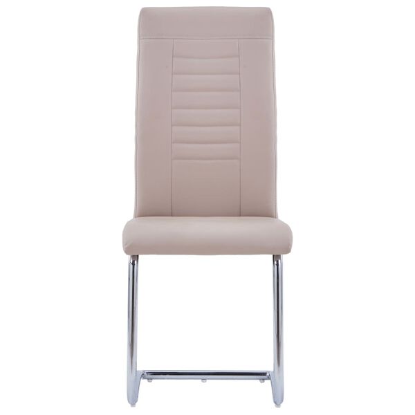 vidaXL Konzolov&eacute; j&iacute;deln&iacute; židle 4 ks cappuccino uměl&aacute; kůže