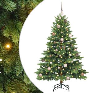 vidaXL Uměl&yacute; v&aacute;nočn&iacute; stromeček s stojanem Zelen&aacute; 150 cm PE a PVC