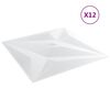 vidaXL Nástěnné panely 12 ks bílé 50 x 50 cm XPS 3 m² hvězda