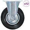 vidaXL 12 ks pevn&aacute; kolečka 125 mm