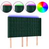vidaXL Čelo postele s LED tmavě zelen&eacute; 147 x 16 x 118/128 cm samet