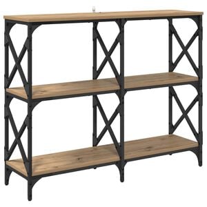 vidaXL Konzolov&yacute; stolek Artisanov&yacute; dub 100 x 28 x 80,5 cm