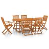 vidaXL 7d&iacute;ln&yacute; zahradn&iacute; j&iacute;deln&iacute; set 180x90x75 cm masivn&iacute; ak&aacute;ciov&eacute; dřevo