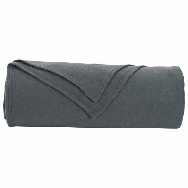vidaXL Plažov&aacute; deka Tmavě &scaron;ed&aacute; 350 x 270 cm Fleece