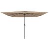vidaXL Zahradn&iacute; slunečn&iacute;k Taupe 295 x 295 x 245 cm Polyester a ocel