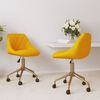 vidaXL Otočn&eacute; j&iacute;deln&iacute; židle 2 ks hořčicově žlut&eacute; samet
