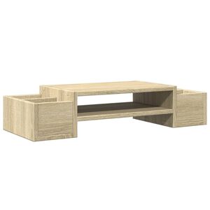 vidaXL Stojan na monitor s &uacute;ložn&yacute;m prostorem dub sonoma 70x27x15 cm