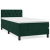 vidaXL Box spring postel s matrac&iacute; tmavě zelen&aacute; 80 x 200 cm samet