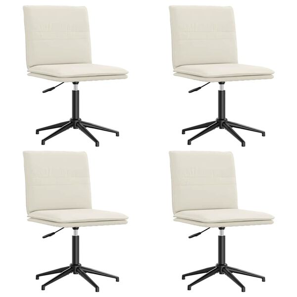 vidaXL J&iacute;deln&iacute; židle 4 ks kr&eacute;mov&eacute; samet