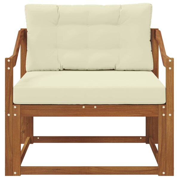 vidaXL Venkovn&iacute; středn&iacute; pohovka Masivn&iacute; ak&aacute;tov&eacute; dřevo Př&iacute;rodn&iacute;